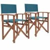 Charles Bentley FSC Wooden Pair Of Folding Directors Chairs Teal Pop-Up Garden -CHARLES BENTLEY Shop 3789170 1
