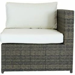 Charles Bentley L-Shaped 3 Seater Outdoor Rattan Furniture Lounge Set - Natural -CHARLES BENTLEY Shop 3910072 3