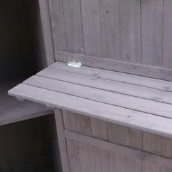 Charles Bentley FSC Wooden Storage Shed - Grey H190 X D56 X W86cm Tall Outdoor -CHARLES BENTLEY Shop 39668911 4