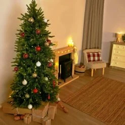 Charles Bentley Luxury 7ft Slimline Faux Artificial Christmas Tree 41" Wide -CHARLES BENTLEY Shop 39669277 5