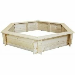 Charles Bentley Kids Children Outdoor Hexagonal FSC Wood Sand Pit Box Play -CHARLES BENTLEY Shop 3998235 2