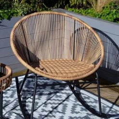 Charles Bentley Zanzibar Rocking Chair Natural Rattan String Seat -CHARLES BENTLEY Shop 40321704 4