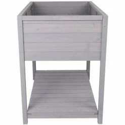 Charles Bentley FSC Wooden Planter - Grey - Raised Box With Shelf Herb Plant Box 4 Charles Bentley FSC Wooden Planter - Grey - Raised Box With Shelf Herb Plant Box -CHARLES BENTLEY Shop 41377972 3