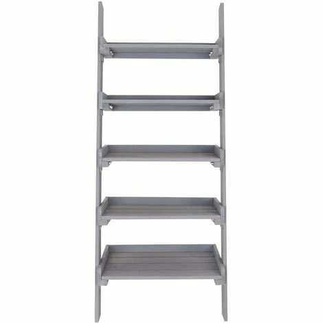 Charles Bentley FSC Slim Wooden Ladder Planter - Grey Tall 5 Shelves Charles Bentley FSC Slim Wooden Ladder Planter - Grey Tall 5 Shelves -CHARLES BENTLEY Shop 41377973 2
