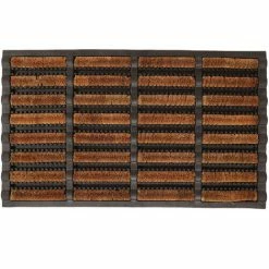 Charles Bentley 29.5" Natural Coir And Rubber Boot Scraper Door Mat 45x75cm