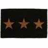 Charles Bentley 35" Black Triple Star Coir Door Mat Large Heavy Duty 60x90cm -CHARLES BENTLEY Shop 42268025 1