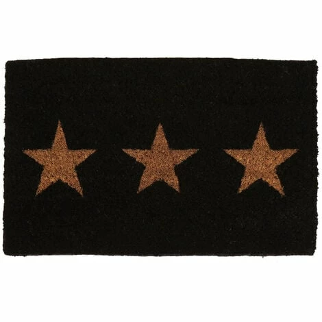 Charles Bentley 35" Black Triple Star Coir Door Mat Large Heavy Duty 60x90cm Charles Bentley 35" Black Triple Star Coir Door Mat Large Heavy Duty 60x90cm -CHARLES BENTLEY Shop 42268025 2