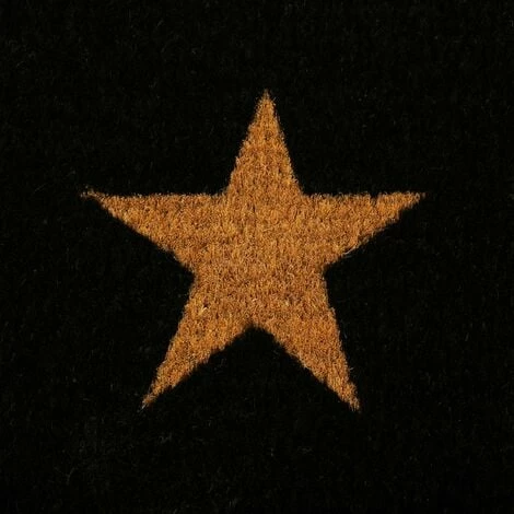Charles Bentley 35" Black Triple Star Coir Door Mat Large Heavy Duty 60x90cm Charles Bentley 35" Black Triple Star Coir Door Mat Large Heavy Duty 60x90cm -CHARLES BENTLEY Shop 42268025 3