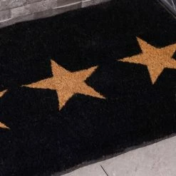 Charles Bentley 35" Black Triple Star Coir Door Mat Large Heavy Duty 60x90cm 5 Charles Bentley 35" Black Triple Star Coir Door Mat Large Heavy Duty 60x90cm -CHARLES BENTLEY Shop 42268025 4