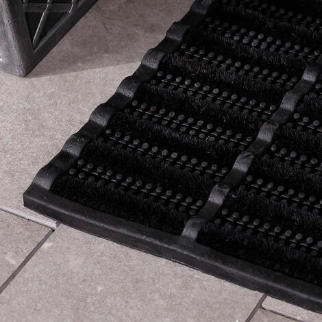 Charles Bentley 29.5" Black Coir and Rubber Boot Scraper Door Mat 45x75cm Charles Bentley 29.5" Black Coir And Rubber Boot Scraper Door Mat 45x75cm -CHARLES BENTLEY Shop 42268026 3