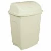 Charles Bentley 50 Litre Flip Top Rubbish Waste Kitchen Bin - Cream -CHARLES BENTLEY Shop 42842989 1