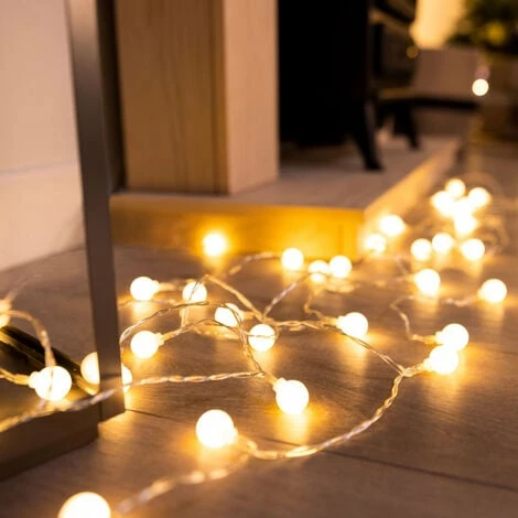Charles Bentley Mini Snow Ball String Lights 6m Waterproof Battery Powered Charles Bentley Mini Snow Ball String Lights 6m Waterproof Battery Powered -CHARLES BENTLEY Shop 44848320 3