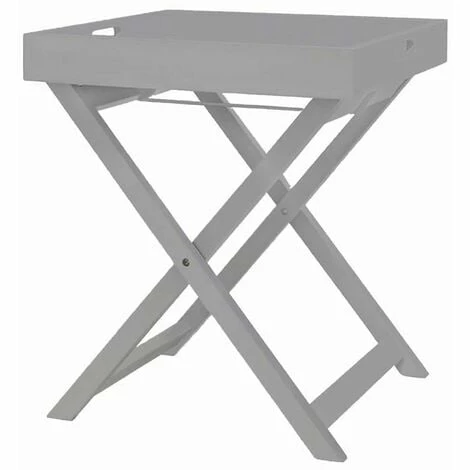 Charles Bentley Wooden Tray On Stand/Butlers Serving Tray Grey Charles Bentley Wooden Tray On Stand/Butlers Serving Tray Grey -CHARLES BENTLEY Shop 5520896 1