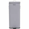 Charles Bentley 30L Steel Square Retro Kitchen Pedal Waste Bin Grey