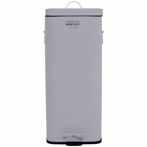 Charles Bentley 30L Steel Square Retro Kitchen Pedal Waste Bin Grey Charles Bentley 30L Steel Square Retro Kitchen Pedal Waste Bin Grey -CHARLES BENTLEY Shop 5703791 1