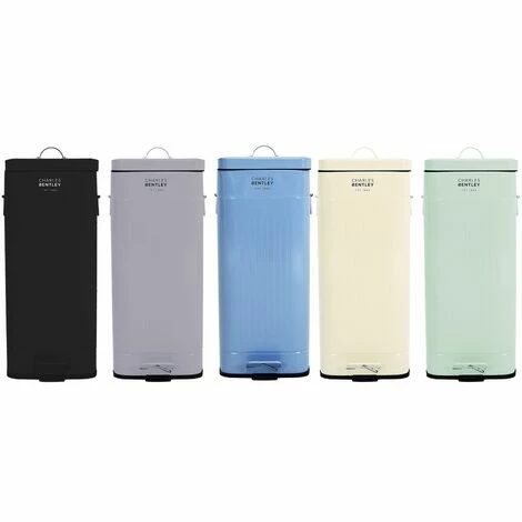 Charles Bentley 30L Steel Square Retro Kitchen Pedal Waste Bin Grey Charles Bentley 30L Steel Square Retro Kitchen Pedal Waste Bin Grey -CHARLES BENTLEY Shop 5703791 4