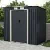Charles Bentley Metal Galvanised Steel Shed 6.6ft X 4ft