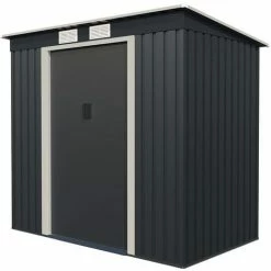 Charles Bentley Metal Galvanised Steel Shed 6.6ft X 4ft -CHARLES BENTLEY Shop 71058141 4