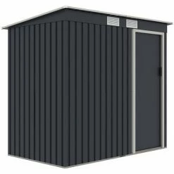 Charles Bentley Metal Galvanised Steel Shed 6.6ft X 4ft -CHARLES BENTLEY Shop 71058143 5
