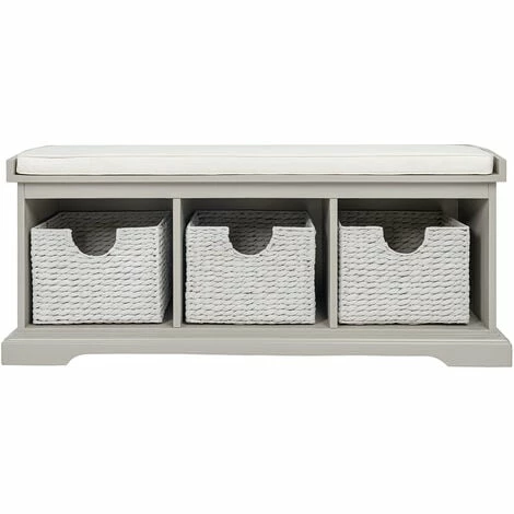 CHARLES BENTLEY Charnwood Hallway Bench with Three Removable Storage Baskets and Removable Seat CHARLES BENTLEY Charnwood Hallway Bench With Three Removable Storage Baskets And Removable Seat -CHARLES BENTLEY Shop 71338430 1