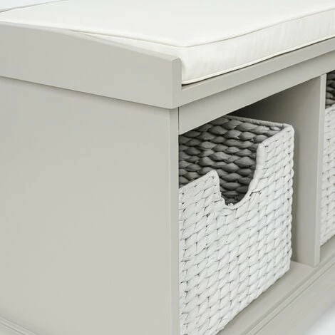 CHARLES BENTLEY Charnwood Hallway Bench with Three Removable Storage Baskets and Removable Seat CHARLES BENTLEY Charnwood Hallway Bench With Three Removable Storage Baskets And Removable Seat -CHARLES BENTLEY Shop 71338430 4