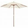 CHARLES BENTLEY Bentley Garden Large 2.4M Wooden Garden Patio Parasol Shade Umbrella 38Mm Pole