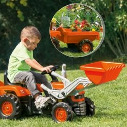 CHARLES BENTLEY Dolu Children's Toys Ride On Digger With Trailer Orange -CHARLES BENTLEY Shop 8423048 5